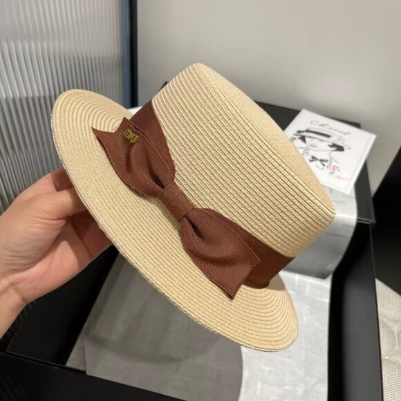 Miu Miu Straw Hat with Red Trim main image 5